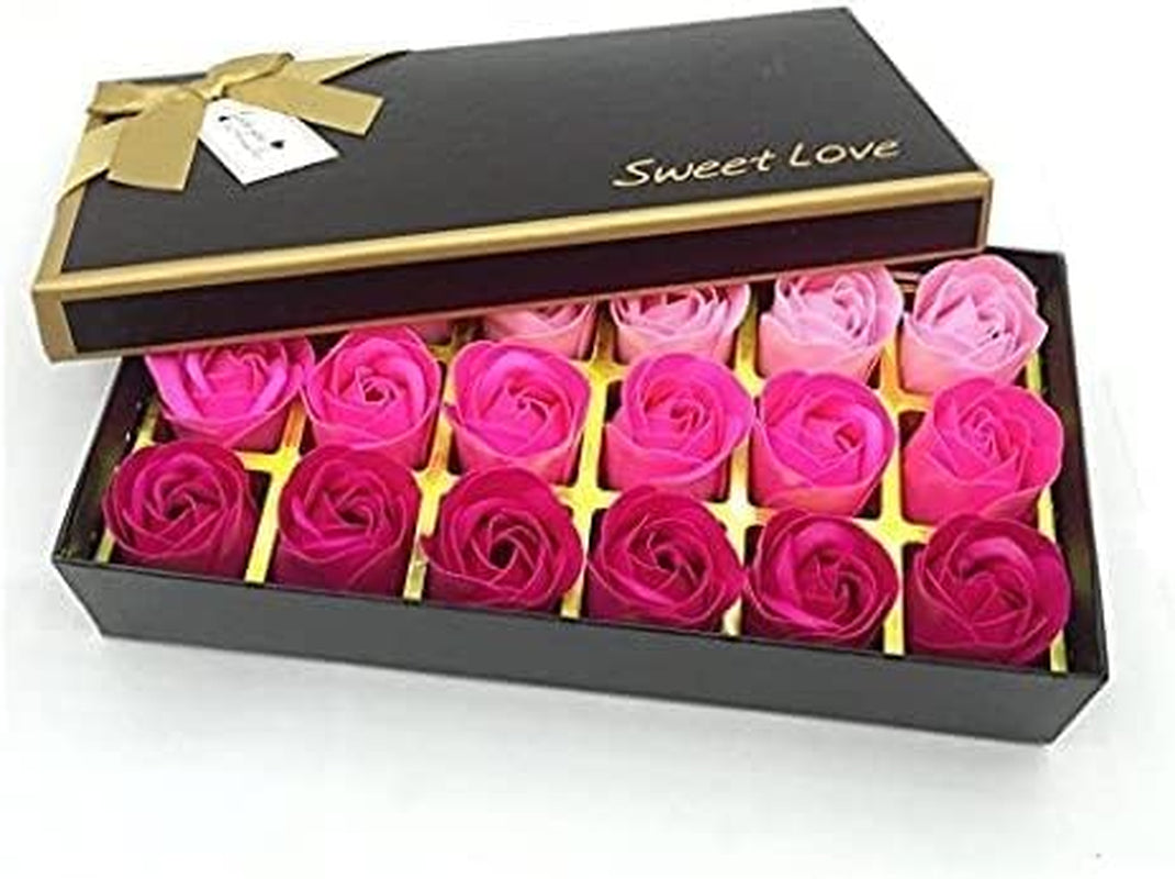 18 Rosas de Jabón en Caja de Regalo | Regalo para San Valentín, Cumpleaños y Aniversario