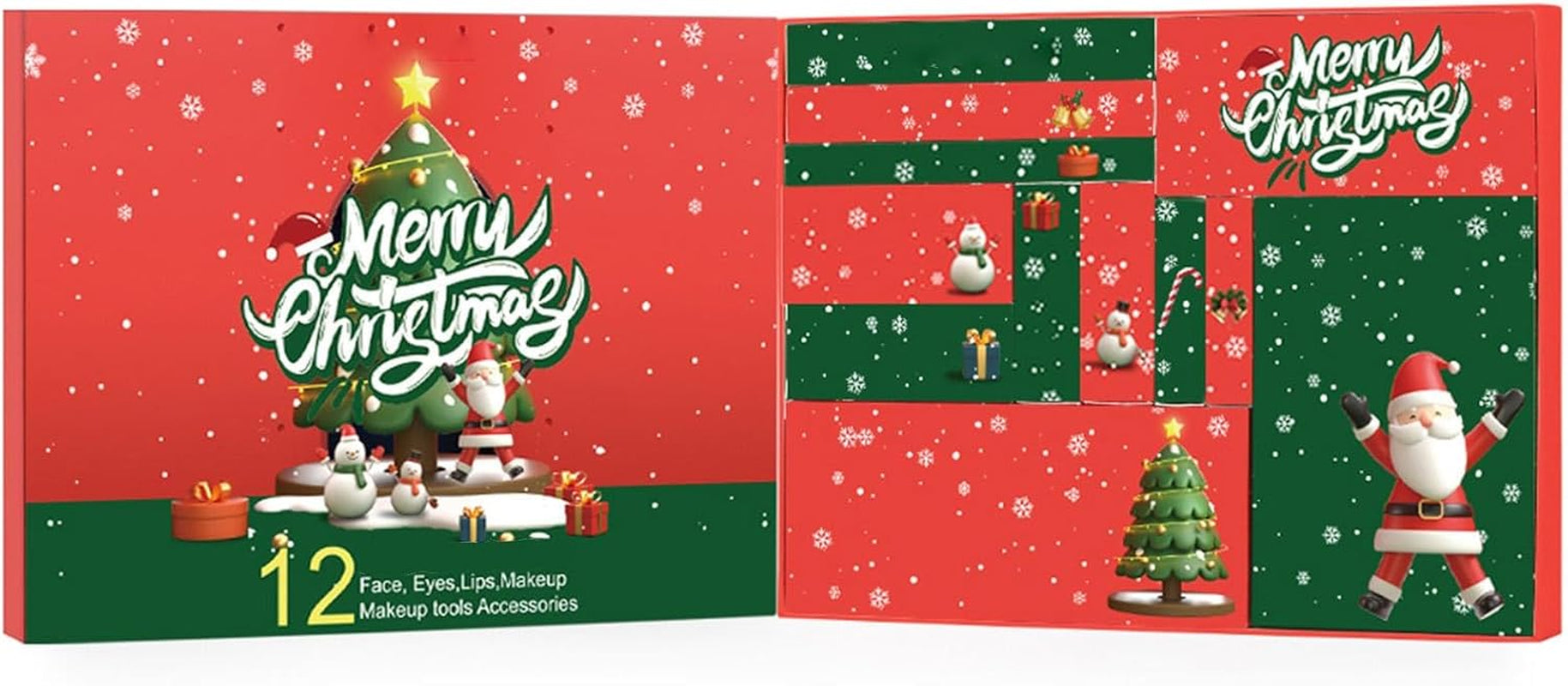 Calendario De Adviento De Navidad - Kit De Maquillaje 