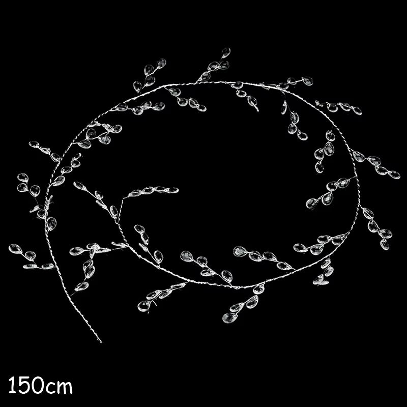 Guirnalda Cortina de Cuentas de Cristal Acrílico 100–150 cm – Decoración Elegante para Bodas, Fiestas y Eventos