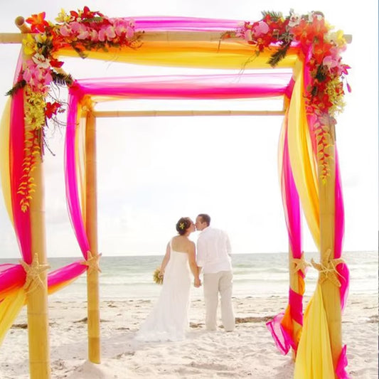 Tela de Tul de Organza Cristal Translúcida para Arcos de Boda – Decoración Elegante para Bodas, Cumpleaños y Fiestas