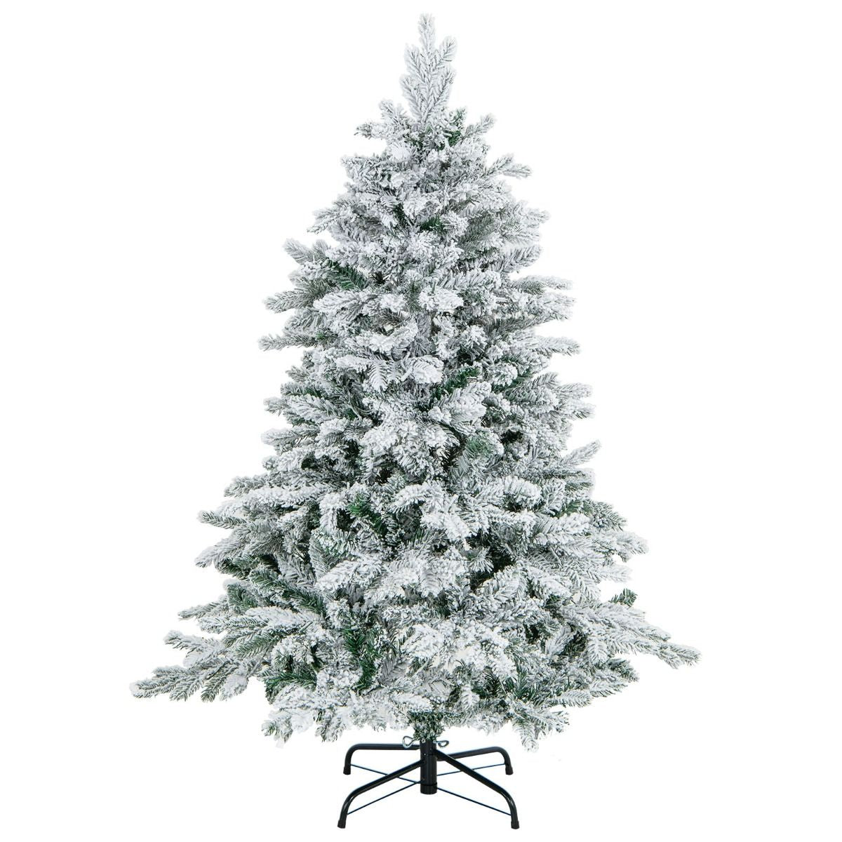 Árbol Navideño 135 cm Nevado y Luces LED
