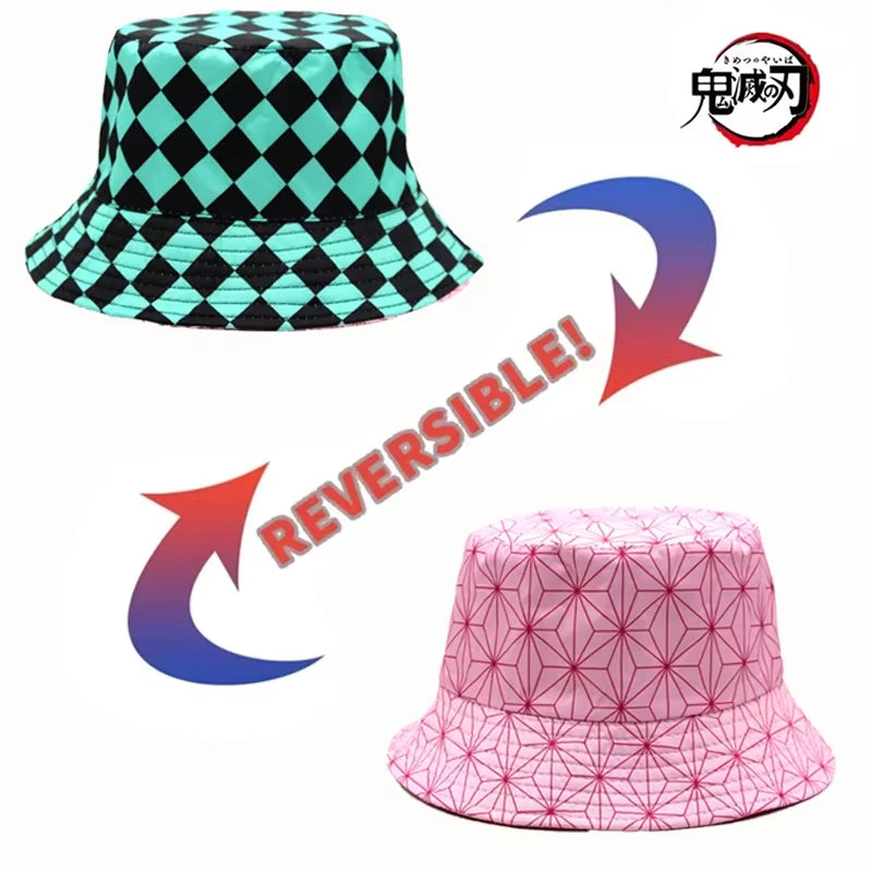 Sombrero Fisherman Cosplay Demon Slayer – Kamado Tanjirou & Nezuko | Kimetsu No Yaiba Sunhat  