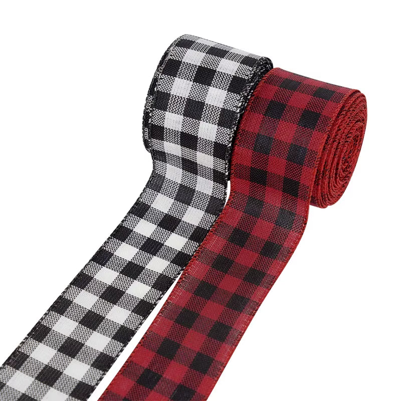 Cinta decorativa navideña de yute con bordados 5mx5cm