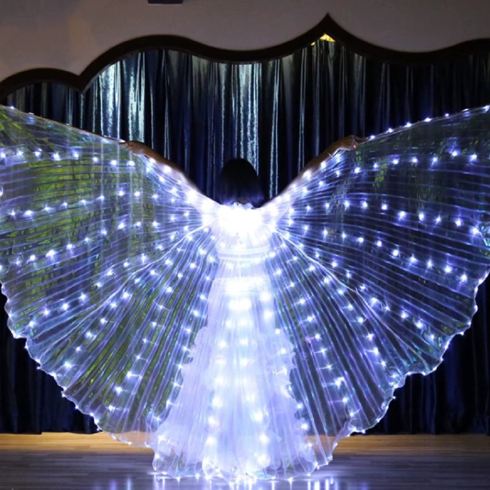 Alas LED Isis – Butterfly Wings con Bastones Telescópicos | Disfraz Luminoso para Escenario y Fiesta