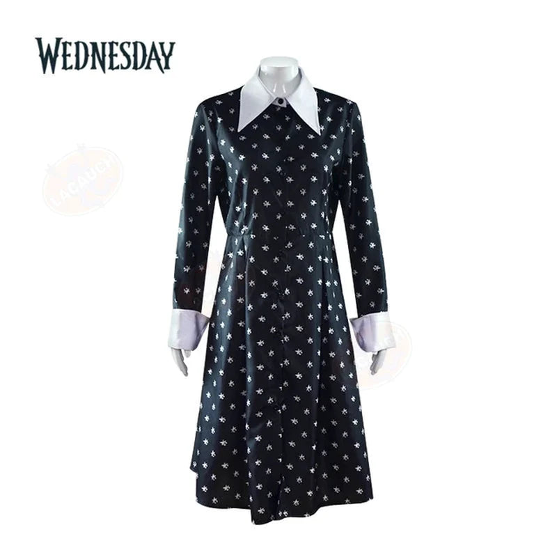 Conjunto de Disfraces Miércoles Addams & Uniformes de la Academia Nevermore – Mujer y Hombre