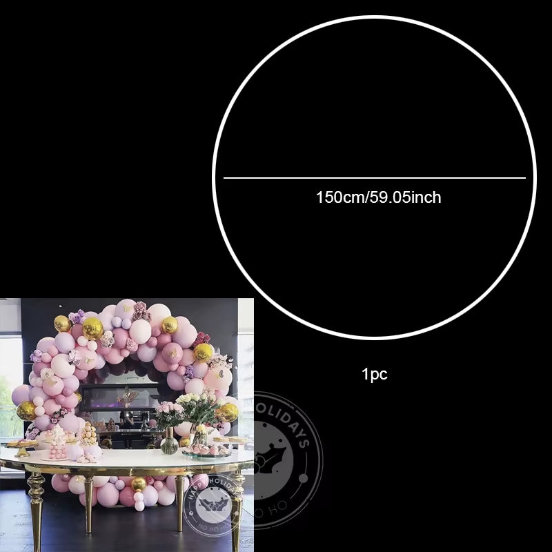 Arco de Globos en Forma Redonda y de Corazón