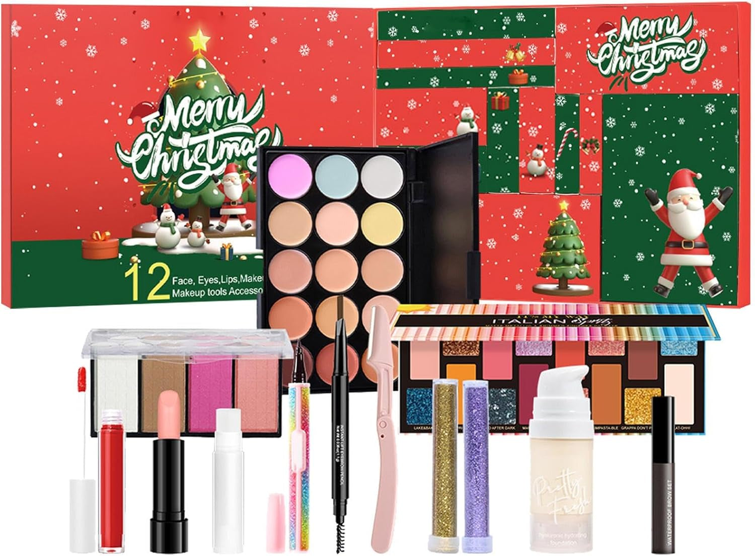 Calendario De Adviento De Navidad - Kit De Maquillaje 