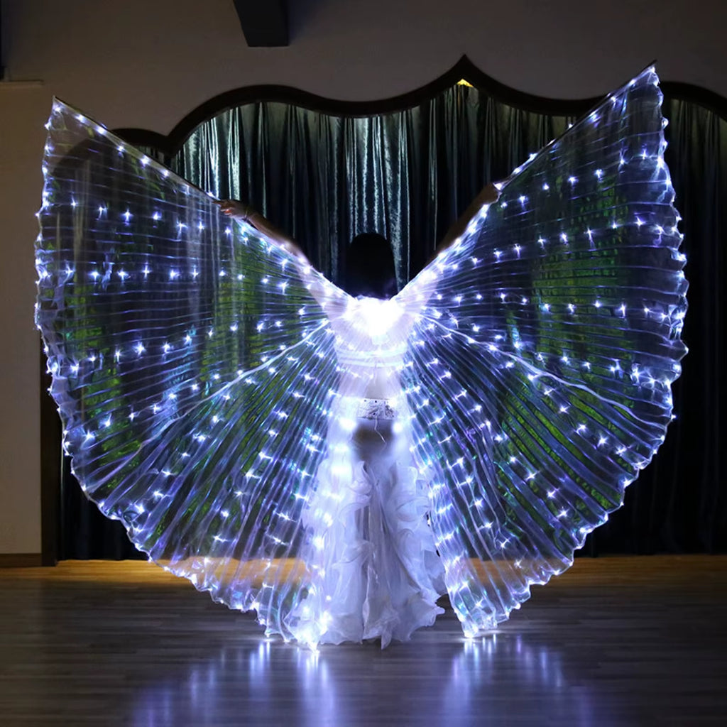 Alas LED Isis – Butterfly Wings con Bastones Telescópicos | Disfraz Luminoso para Escenario y Fiesta