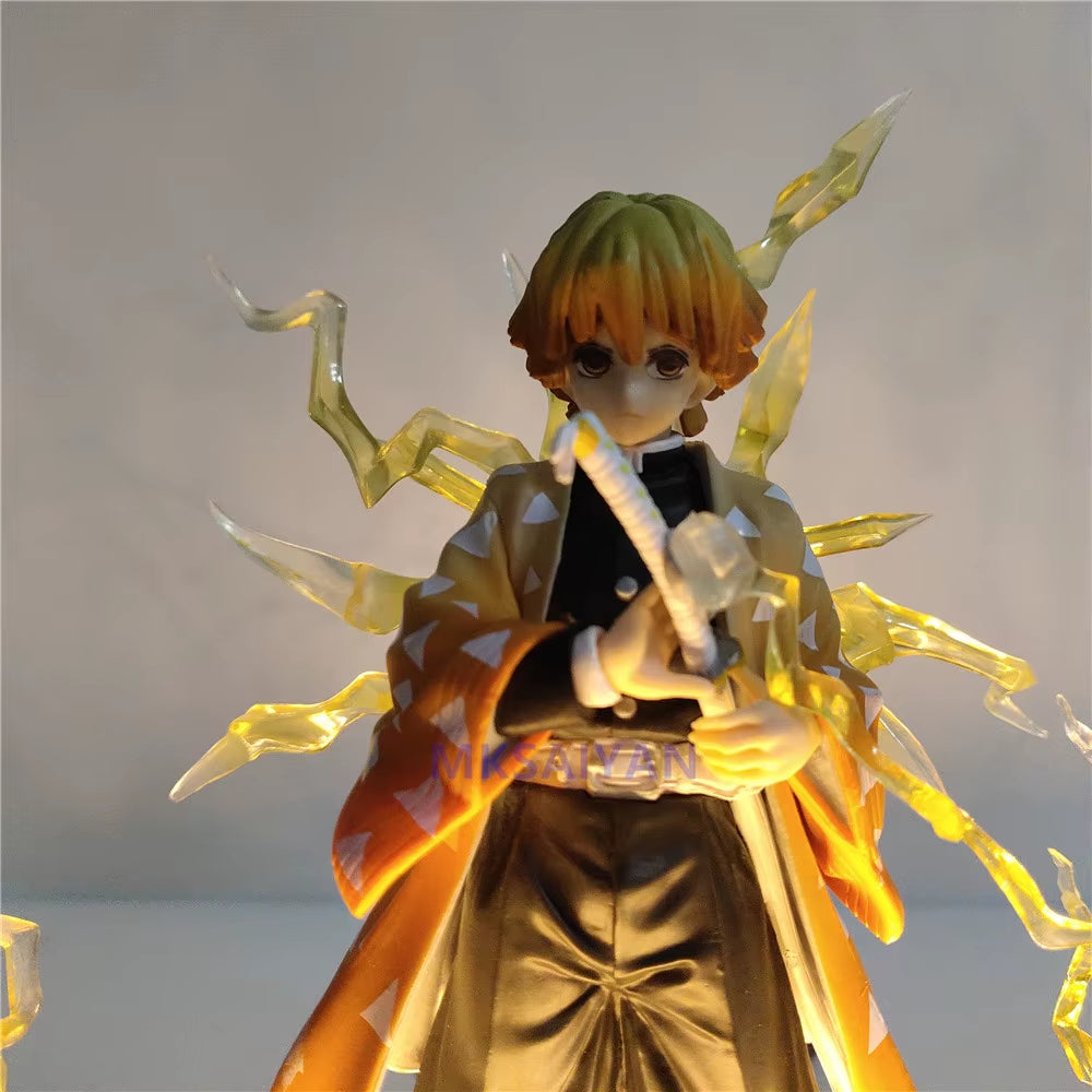 Figura Demon Slayer Zenitsu Agatsuma con Luces LED | Kimetsu No Yaiba Juguete Coleccionable